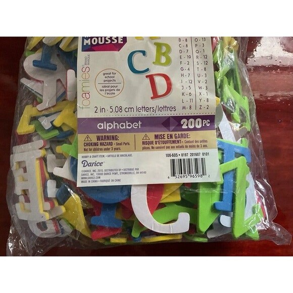 Darice foam stickers Alphabet 200piece - Picture 2 of 2